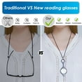 thumbnail image 5 of TERAISE Handheld Reading Glasses Resin Lanyard Women Men,2.0x 2Pack, 5 of 8