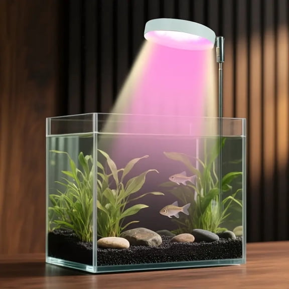 Aquarium LED Light with 3 Timer Settings, Fish Tank Light with Multiple Brightness, Automatic Day & Night Cycle for Aquarium Decor and Viewing
