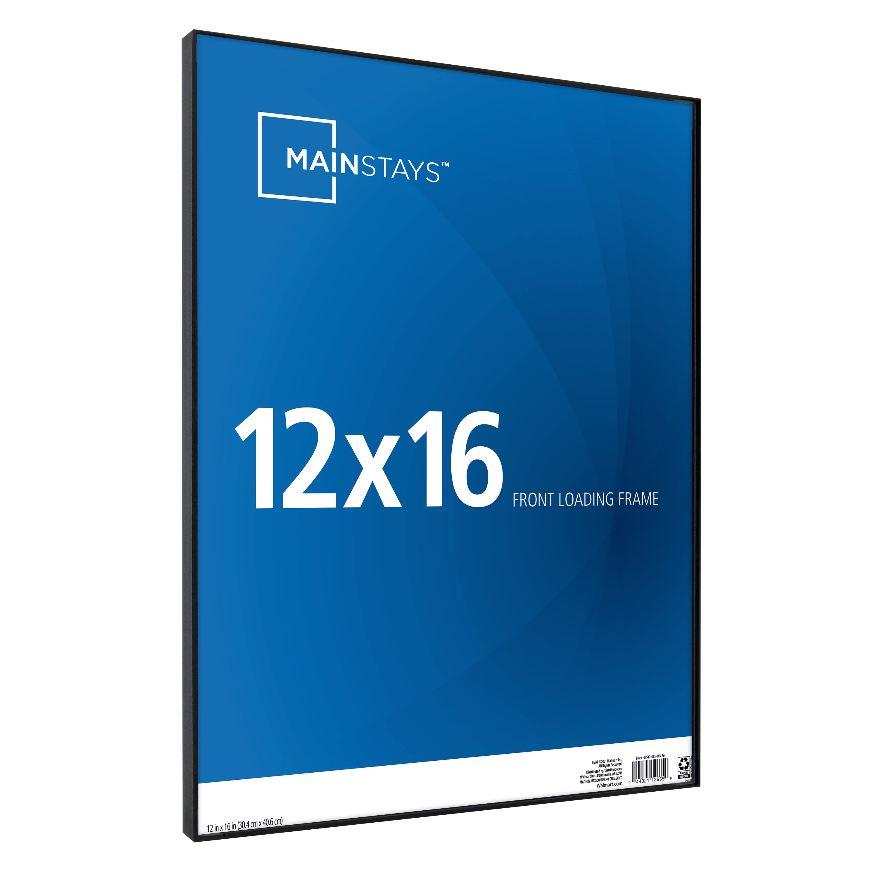 Mainstays – 12x16 Picture Frame – Black Front Loading Wall or Tabletop Photo Frame, Set of 3