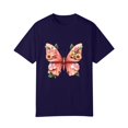 thumbnail image 2 of NAMTYQX Womens Graphic T Shirts Gemustertes Short Sleeve Plus Size Stretchy Hip Loose Fit Print Crewneck Cool Womens Tops Dressy Casual Navy Size XL, 2 of 4