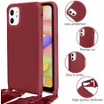 thumbnail image 2 of HAHDAXIA Case Compatible with iPhone 13 Pro,Hands Free Lanyard Soft Silica Gel Case with Cross-Body Belt & Adjustable Shoulder Strap Shockproof Protector (Wine Red, iPhone 13 Pro), 2 of 7