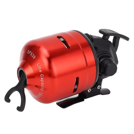 Yajisi Closed Face Fishing Reel Spincast Reel with Copper and Stainless Steel Gear Anti Tangling Automatic Line Release Fishing Wheel Vibrant Red 4.7 in / 12 cm