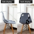 thumbnail image 3 of Mid Century Modern Dining Chair Slipcover,Stretch Shell Chair Cover Removable Washable Non-slip Soft Spandex Printed Armless Chair Protector for Living Room Bedroom Kitchen-2-I, 3 of 8