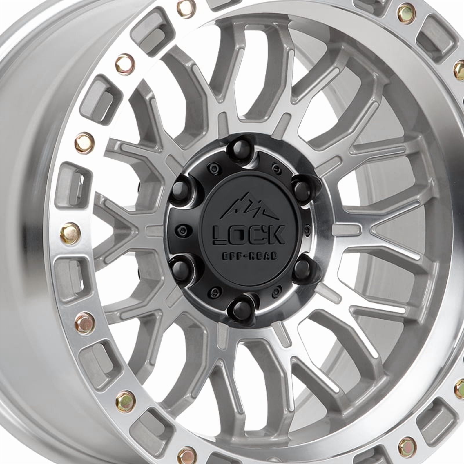 Lock Offroad Combat 17x9 5x127 +1et 71.5 Machined w/ Clear Coat