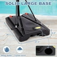 thumbnail image 5 of Atilioo Portable Basketball Hoop Stand with 44" Shatterproof Backboard, 5.08-8.53FT Adjustable Basketball Goal System, 2 Wheels, Fillable Base for Adults and Kids in Indoor/Outdoor, White, 5 of 7