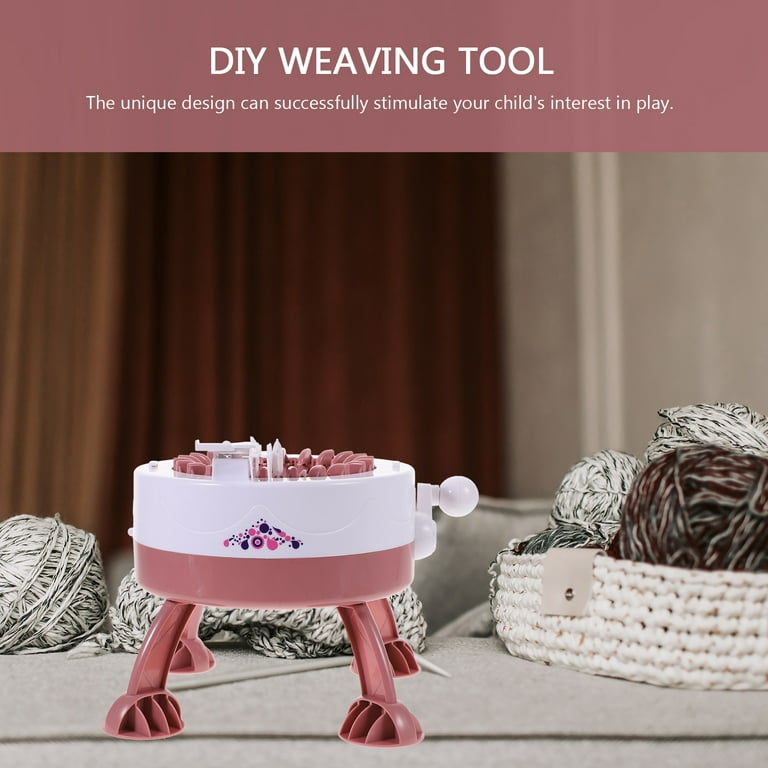 Frcolor DIY Knitting Machine Small Size Knitting Machine Toy Kids Knitting Machine Toy (Style 2), Size: 24.5*19.5cm