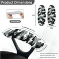 thumbnail image 6 of SCRAWLGOD Camouflage Gray Black Anti-Dust Computer Chair Cover with Arm Rest Slipcovers 3 PCS Washable Soft Desk Chair Seat Covers Easy to Remove Boss Chair Protector, L, 6 of 7