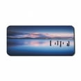 thumbnail image 1 of Nature Computer Mouse Pad, Wooden Pier Tops Remain in Lake with Sunset Mirror Image out Different Perspectives, Rectangle Non-Slip Rubber Mousepad X-Large, 35" x 15", Royal Blue, by Ambesonne, 1 of 2
