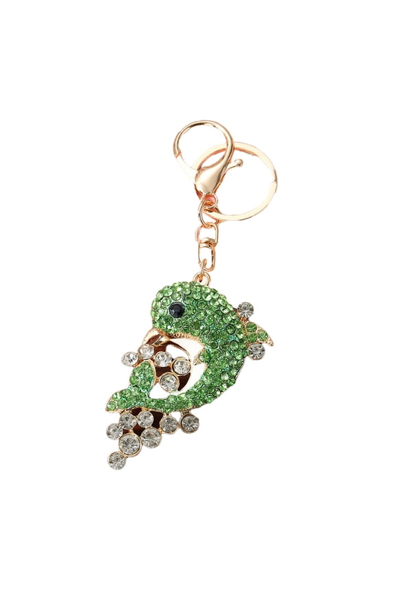 Rhinestone Dolphin Keychain Sparkling Sea Animal Car Key Ring Holder Backpack Purse Handbag Charm Christmas Birthday Gifts for Dolphin Lovers