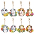 thumbnail image 1 of (LY277) (Diamante Doble Cara 8 Uds) Llavero Con DIY Animal Hámster Dos Colores, 1 of 9