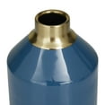thumbnail image 4 of The Novogratz 10", 8"H Blue Metal Vase with Gold Rims, Set of 2, 4 of 8