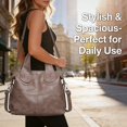 thumbnail image 6 of Sunyuer Elegant Vegan Leather Handbag - Large Capacity Shoulder Bag with Adjustable Strap, 6 of 6