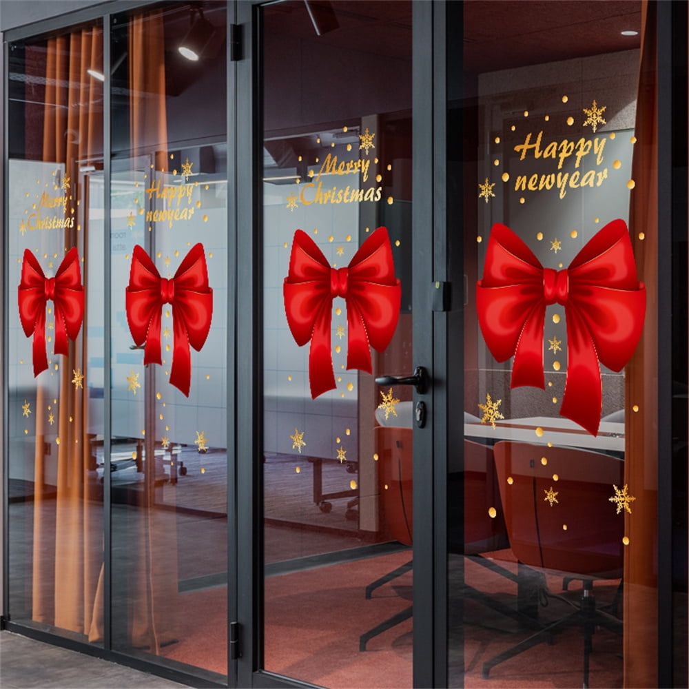 Happy New Year Christmas Window Clings Easy to Remove Window Clings for