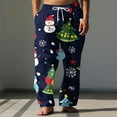 thumbnail image 2 of successthop Christmas Pajama Pant Snow Tree Plus Size Wide Leg Pants with Pockets Elastic Trousers Vintage Loungewear, 2 of 5