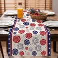 thumbnail image 1 of Uklsqma Independence Day Patriotic Table Runner, Multicolor Linen Table Linen Decor, 183 x 33 cm, for Dining Table Home Party Decoration, 1 of 6
