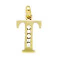 thumbnail image 1 of 14k Yellow Gold CZ Cubic Zirconia Simulated Diamond Large Letter Name Personalized Monogram Initial T Pendant Necklace M, 1 of 3