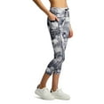 thumbnail image 3 of Reebok Women's 23" Fearless Splatter Print Capri Leggings with Side Pockets, 3 of 4