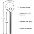 thumbnail image 2 of POINTERTECK Stainless Steel Danish Dough Whisk Handle Portable Kitchen Baking Tool, 2 of 5