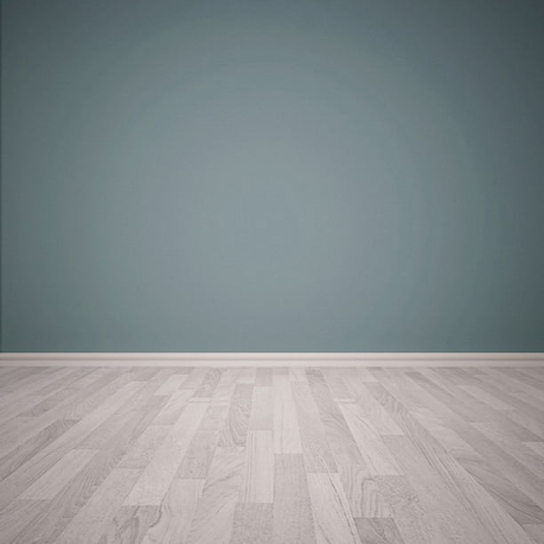 GreenDecor Polyster 5x7ft Solid Color Wall Vintage Wood Floor Allin