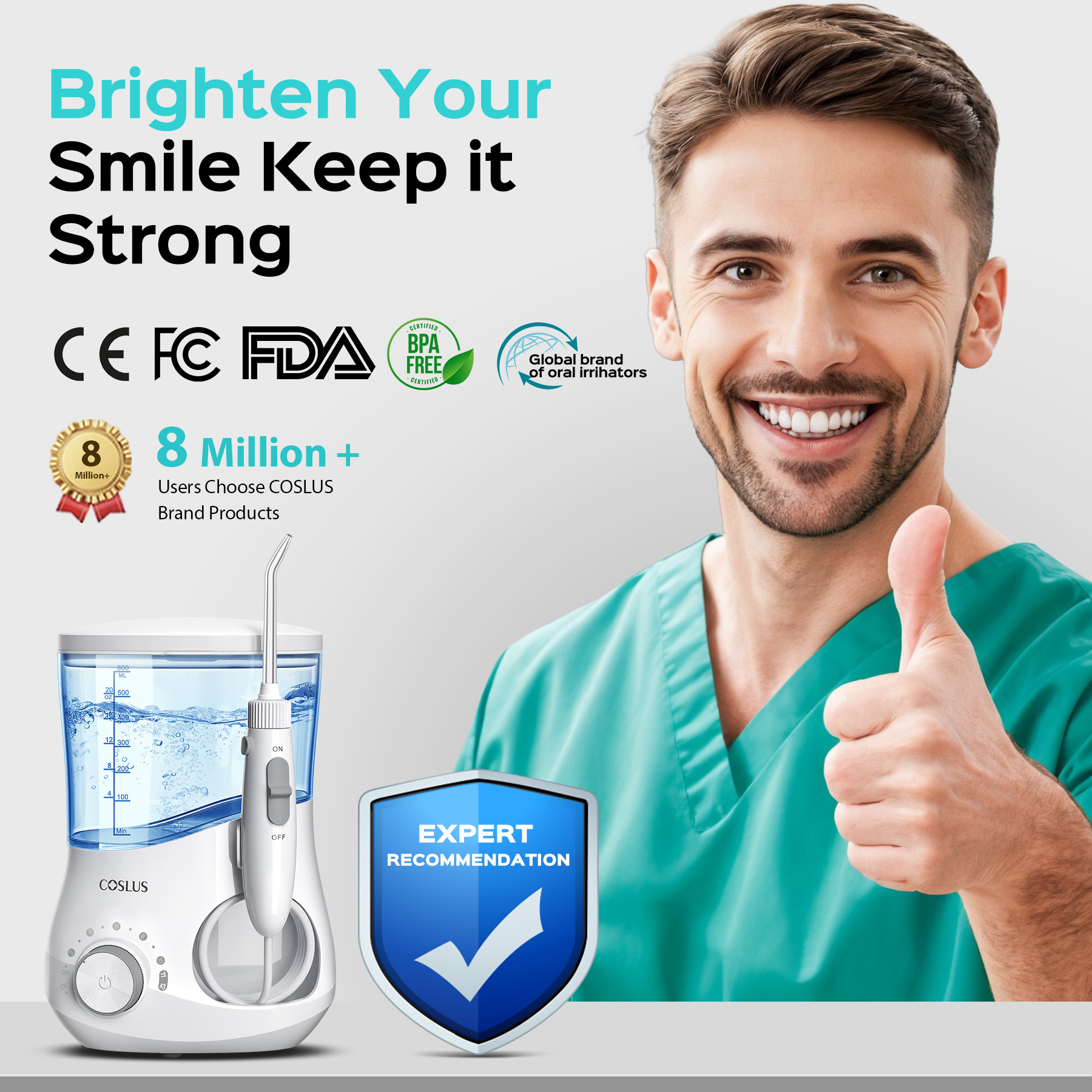 COSLUS Countertop Water Flosser for Family photo 7