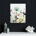 thumbnail image 4 of Nawypu Colorful Flowers Picture Teal Blue Tan Grey Floral Elegant Painting Canvas Print Abstract Modern Wall Art for Living Room Bedroom Bathroom SPA Home Wall Decor, 4 of 4