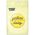 thumbnail image 1 of Gerbera Daisy Stripes Pinback Button Pin Badge, 1 of 2
