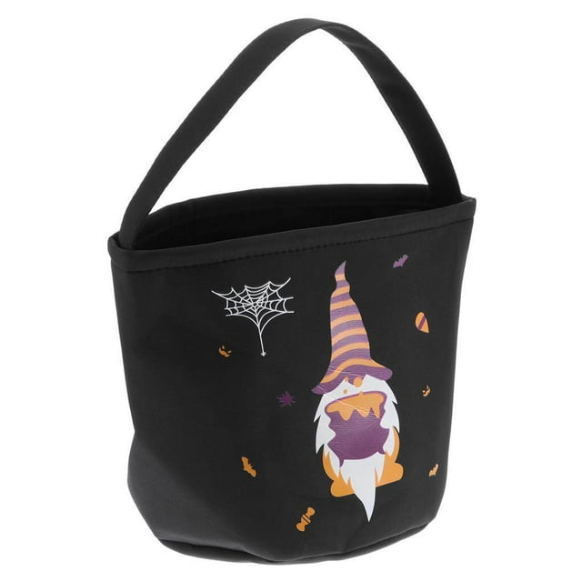 Halloween Candy Bag Cartoon Halloween Trick or Treat Bag with Handle Halloween Candy Container Soft Polyester for Candies Snacks Favors Goodie Bag for Kids