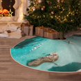 thumbnail image 4 of Salouo Turquoise Beach Kayaking Christmas Tree Skirt 48" Farmhouse Christmas Decorations Snowman Xmas Tree Skirt Tree Mat for Holiday Party Decor, 4 of 8