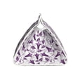 thumbnail image 3 of Lsque Violets Flowers Printed Long Tissue Box Cover Holder, Facial Paper Organizer Dispenser,Triangle with Bottom Belt, PVC Leather Decorative Organizer, 3 of 9