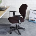 thumbnail image 3 of LAICAIW Housse de Chaise de Bureau Café Résistante à l'Eau Extensible Jacquard Élastique Housses 2 Pcs pour Chaise d'Ordinateur de Bureau Housse Extensible, 3 of 7