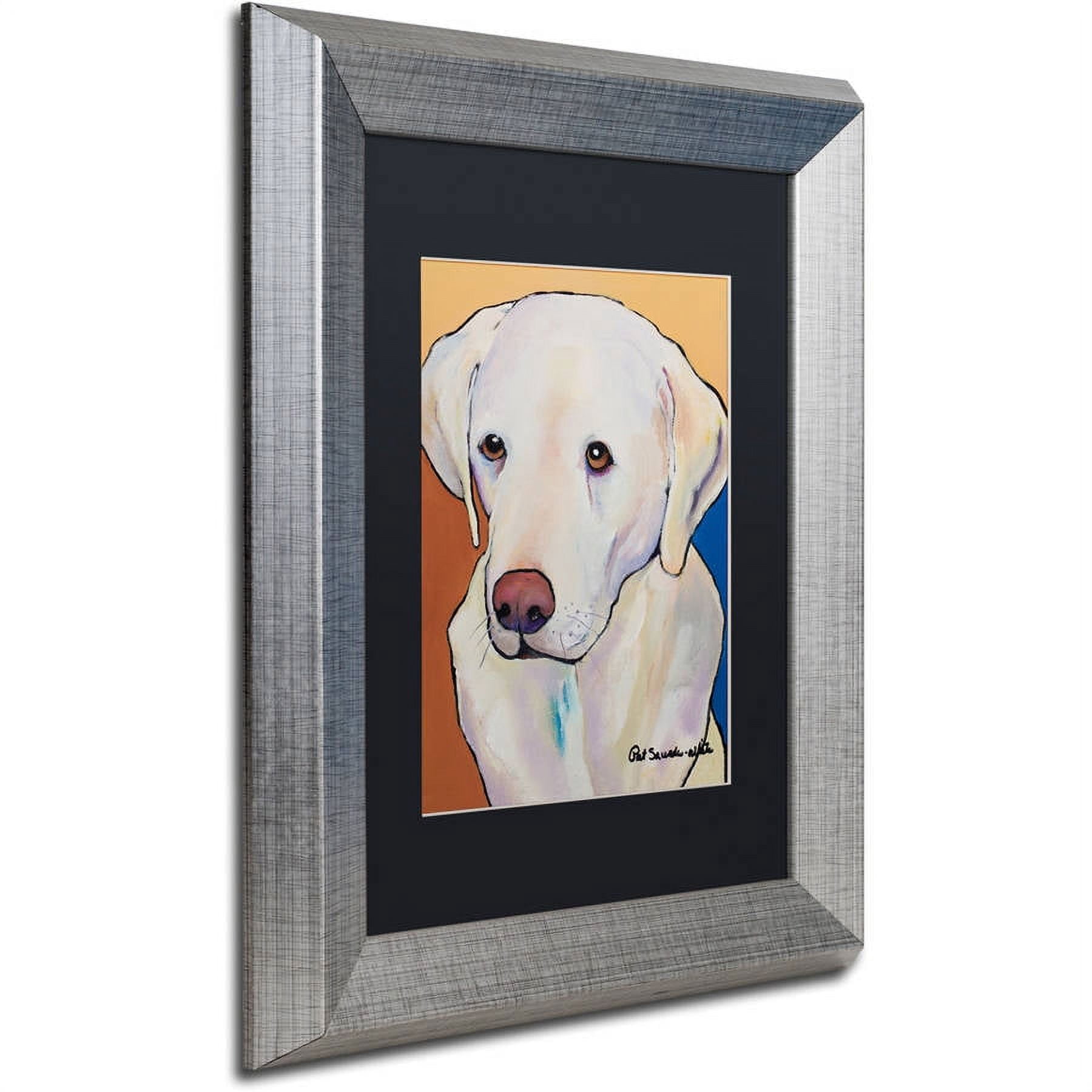 Trademark Fine Art "Millie Large" Canvas Art by Pat Saunders-White, Black Matte, Silver Frame