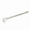 thumbnail image 1 of Rake Stainless Steel Garden Prong Hand rake planting rake stainless Planting Rake Portable Dual Head Miniascape Planting Tool, 1 of 7