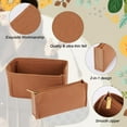thumbnail image 3 of Wool Felt Purse Organizer Insert Vanity Bag Accessories Rectangle Chocolate 9x15.5x2.9cm & 9x15.5x9cm, 3 of 5