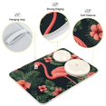 thumbnail image 3 of Yayeee Dish Drying Mat for Kitchen Counter 16"x18" Microfiber Absorbent Pad, Red Flamingo Pattern, 3 of 7