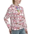 thumbnail image 3 of Hoodies for Women - Pink Cute Pig Love Comfrt Colour Drawstring Women'S Fashion Hoodies & Sweatshirts, Fall Outfits Clothes for Women 2024 Pullover with Kangaroo Pocket, 3 of 7