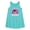 TURQUOISE, variant on - Girl Group - Slumber Party Squad - Toddler & Youth Girls A-line Dress