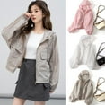 thumbnail image 6 of Waterproof Simplicity Thin Sun-Protective Loose Women's Coat Windbreaker Leisure Hooded Outwear Sunscreen Clothing Summer Long Sleeved Jacket GRAY M, 6 of 8