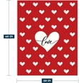 thumbnail image 2 of leyai Valentines Day Decorative Throw Blanket Red Love Heart Throw Blanket Girlfriend Wife Couple Gift Blanket for Couch Sofa Bed Soft Lightweight Fleece Blankets and Throws 50x60, 2 of 6