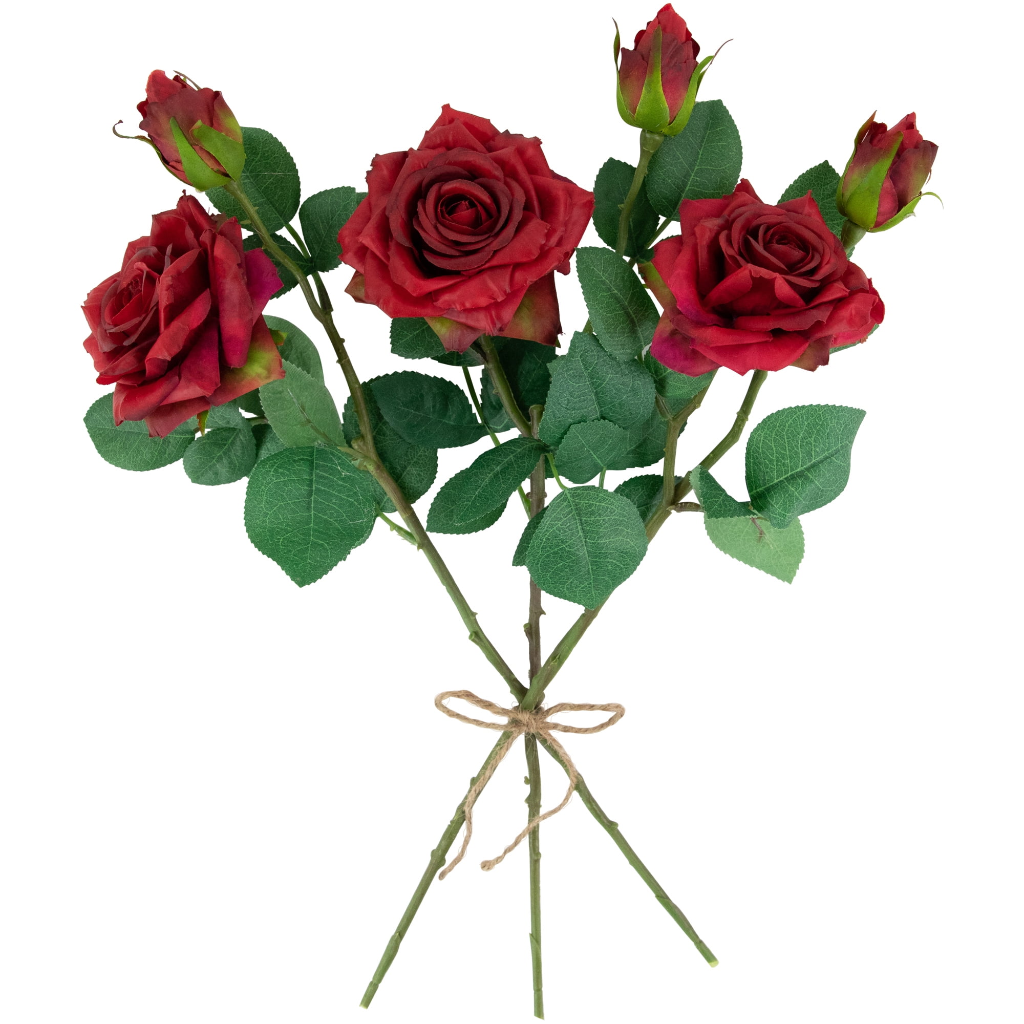 Northlight Real Touch™ Red Artificial Rose Stems, Set of 6 - 19