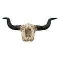 thumbnail image 2 of Zeckos Huge Wall Hanging Longhorn Cow Skull 27in Wide Resin Long Horn Steer Wall Decor for Home, 2 of 8