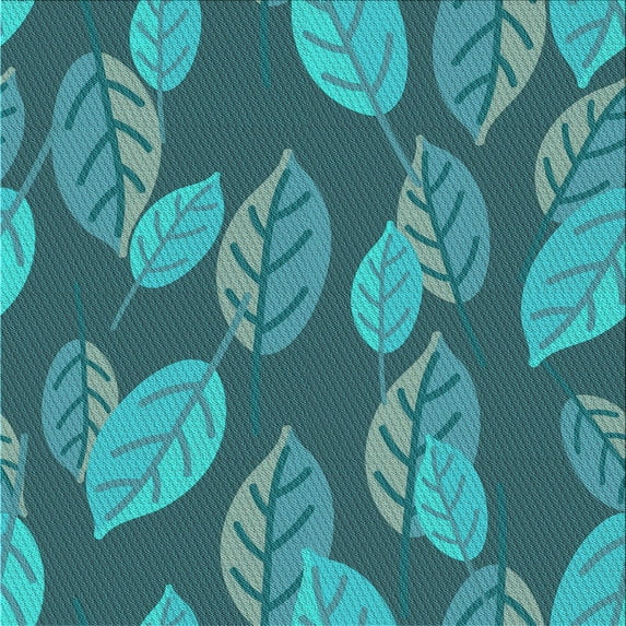 Ahgly Company Indoor Square Patterned Dark Turquoise Green Area Rugs, 7' Square