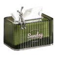 thumbnail image 4 of Paokuoon Tissue Box Tissue Holder Built In Spring Cute Rabbit Decor Transparent Visible Modern Desktop Napkin Dispenser Box Living Room Supplies, 4 of 7