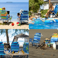 thumbnail image 3 of BOSSIN Backpack Beach Chairs for Adults,Portable Folding Camping Chair with Cup Holder & Towel Rack, 3 of 7