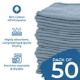 thumbnail image 3 of Dan River Shop Towel Medium Blue Pack of 50 Reusable Heavy-Duty Shop Washcloth - 12x14in, 3 of 8