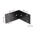 thumbnail image 2 of Unique Bargains L Forme 85x85x48mm Noir Cornière Angle Support 4 Pack, 2 of 5