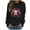 Black, variant on Women's Crewneck Sweatshirts Highland Cattle Print Fall 2026 Pullover Casual Lightweight Long Sleeve Tunic Tops