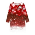 thumbnail image 3 of FamilyThread Girls Christmas Dress Long Sleeve Dress for Girls Swing Twirly Skater Dresses Casual A Line Dresses For 4-14Y, 3 of 4