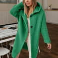thumbnail image 7 of Gyexs Cardigan Sweaters for Women Knit Oversized Casual Fall Hooded Cardigans Open Front Loose Ladies Outerwear (Green, Size L), 7 of 7
