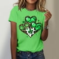thumbnail image 5 of Lovzfmll Women's St. Patrick‘s Day Print Pullover, Short Sleeve Casual Round Neck Top, Festive Soft Tee, 5 of 5