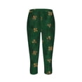 thumbnail image 5 of LEKWK Exercise Pants for Women High Waisted St Patricks Day Capri Pants Shamrock Print Athletic Pants Breathable Soft Festive Holiday Yoga Outfits, 5 of 5